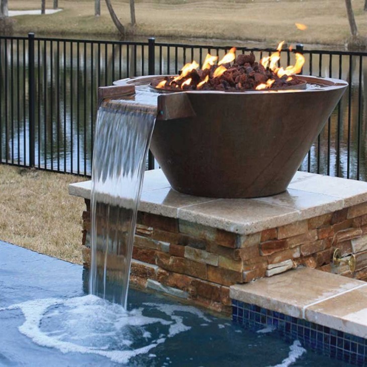 Fire Bowl Patio Fire Pit Water Fountain