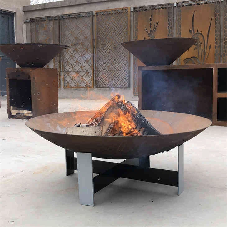 गर्म बिक्री सस्ते आउटडोर कोर्टेन स्टील फायर पिट