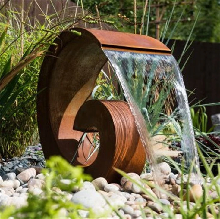 Corten Steel Water Curtain Waterfall factory