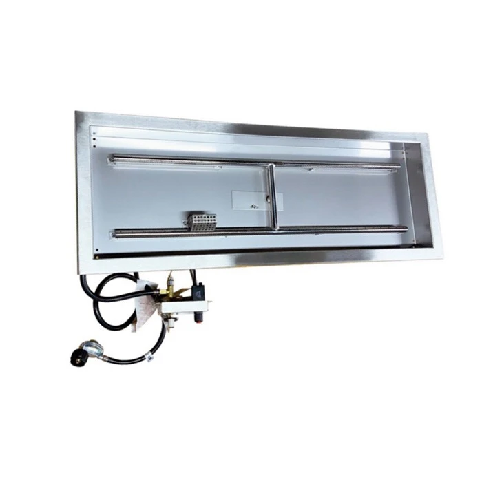 rectangle manual spark flame fire pit