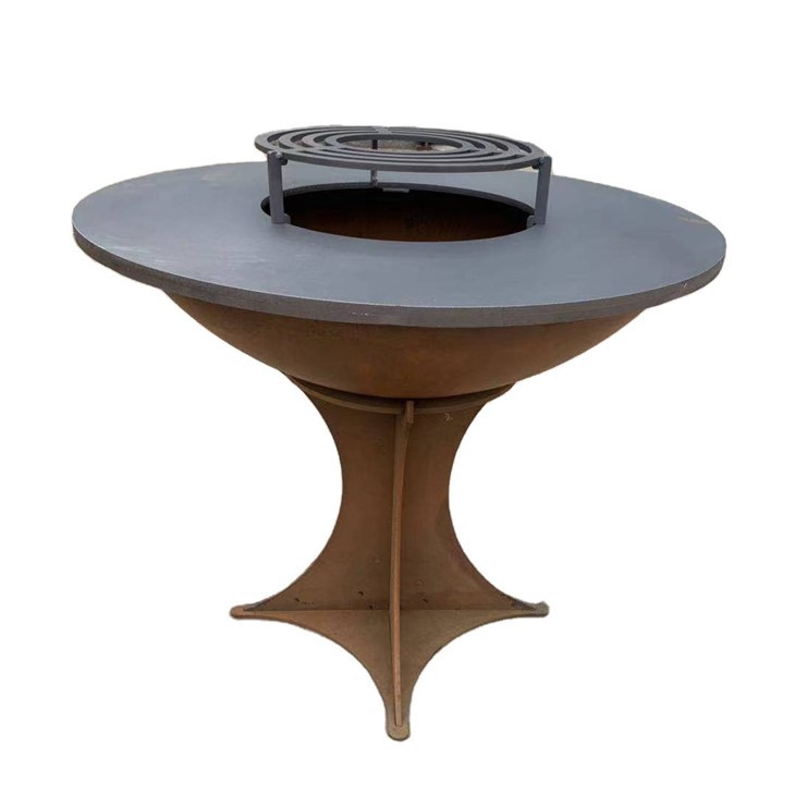 Outside Backyard Corten BBQ