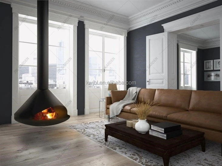 Suspended Wood Fireplace